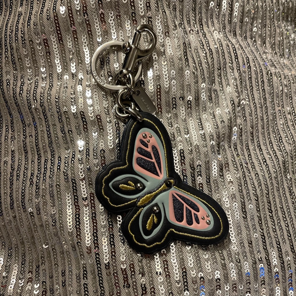Coach butterfly keychain